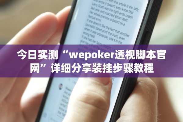 今日实测“wepoker透视脚本官网”详细分享装挂步骤教程