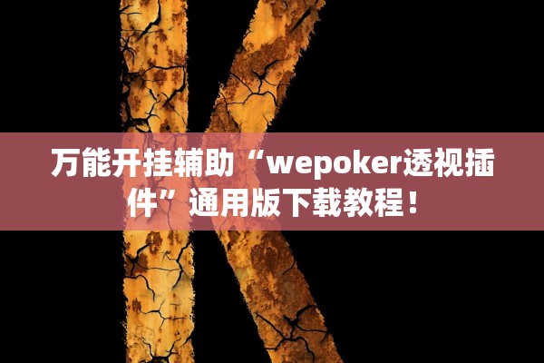 万能开挂辅助“wepoker透视插件”通用版下载教程！