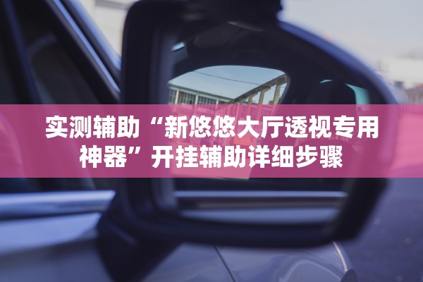 实测辅助“新悠悠大厅透视专用神器”开挂辅助详细步骤