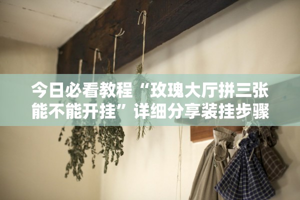 今日必看教程“玫瑰大厅拼三张能不能开挂”详细分享装挂步骤教程