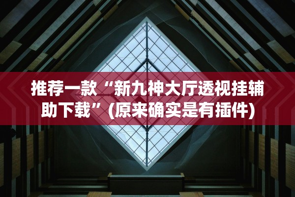 推荐一款“新九神大厅透视挂辅助下载”(原来确实是有插件)