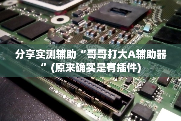 分享实测辅助“哥哥打大A辅助器	”(原来确实是有插件)