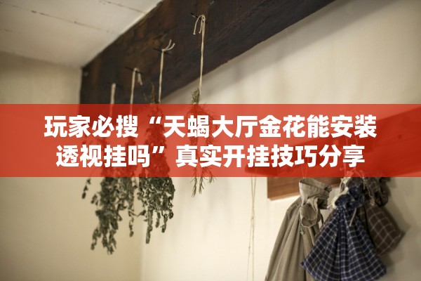 玩家必搜“天蝎大厅金花能安装透视挂吗	”真实开挂技巧分享