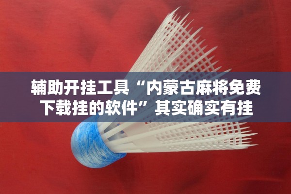 辅助开挂工具“内蒙古麻将免费下载挂的软件”其实确实有挂