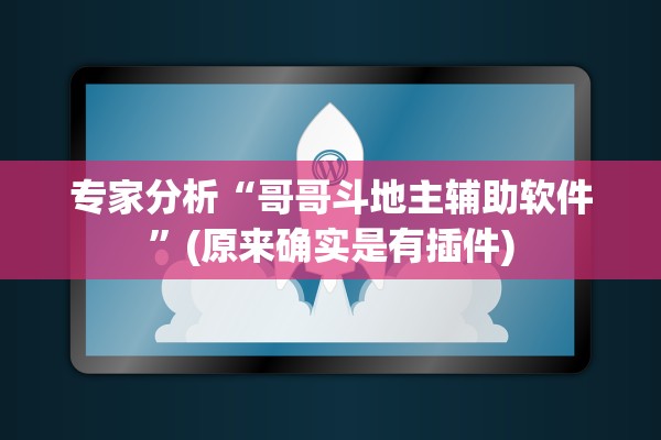 专家分析“哥哥斗地主辅助软件”(原来确实是有插件)