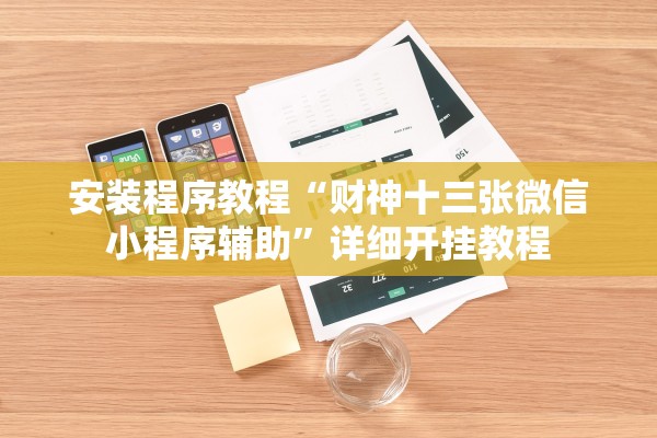 安装程序教程“财神十三张微信小程序辅助”详细开挂教程
