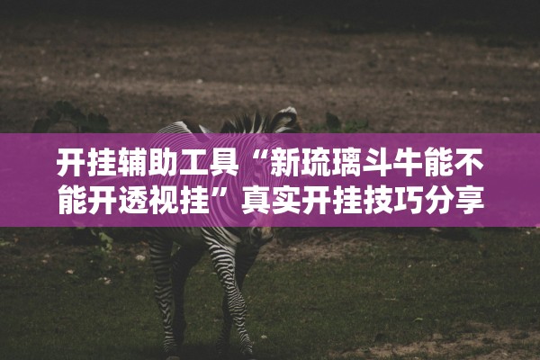 开挂辅助工具“新琉璃斗牛能不能开透视挂	”真实开挂技巧分享