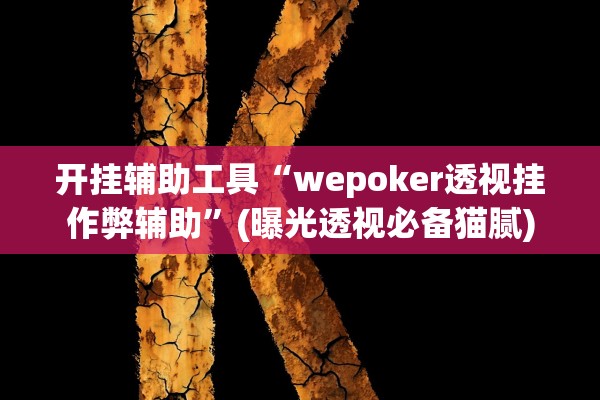 开挂辅助工具“wepoker透视挂作弊辅助”(曝光透视必备猫腻)