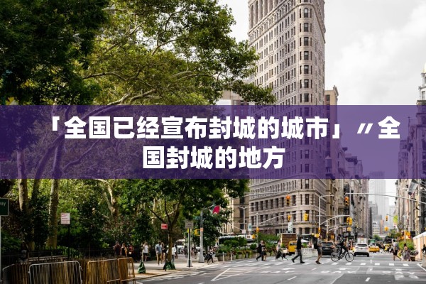 「全国已经宣布封城的城市」〃全国封城的地方 「全国已经宣布封城的城市」〃全国封城的地方