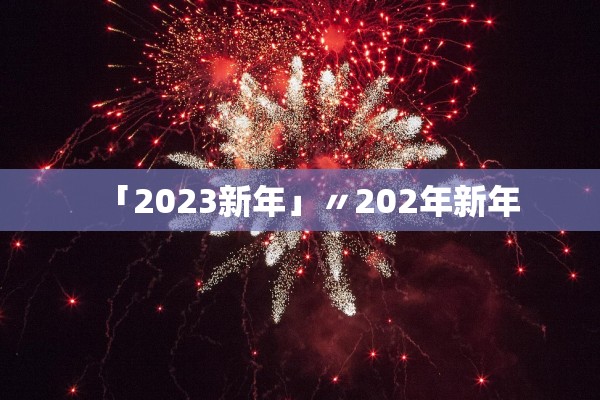 「2023新年」〃202年新年