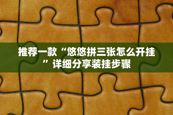 推荐一款“悠悠拼三张怎么开挂”详细分享装挂步骤