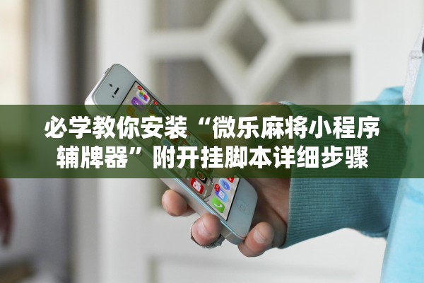 必学教你安装“微乐麻将小程序辅牌器”附开挂脚本详细步骤