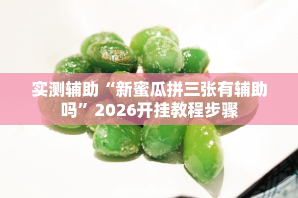 实测辅助“新蜜瓜拼三张有辅助吗”2026开挂教程步骤