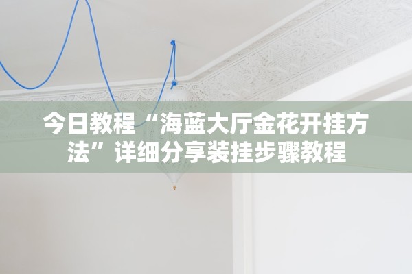 今日教程“海蓝大厅金花开挂方法	”详细分享装挂步骤教程