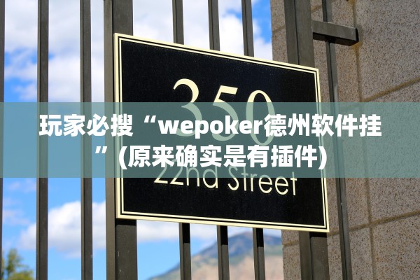玩家必搜“wepoker德州软件挂	”(原来确实是有插件)