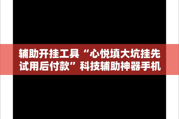 辅助开挂工具“心悦填大坑挂先试用后付款”科技辅助神器手机版教程