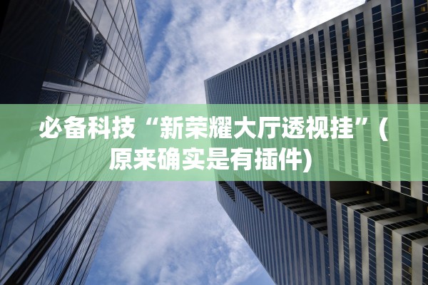 必备科技“新荣耀大厅透视挂”(原来确实是有插件) 