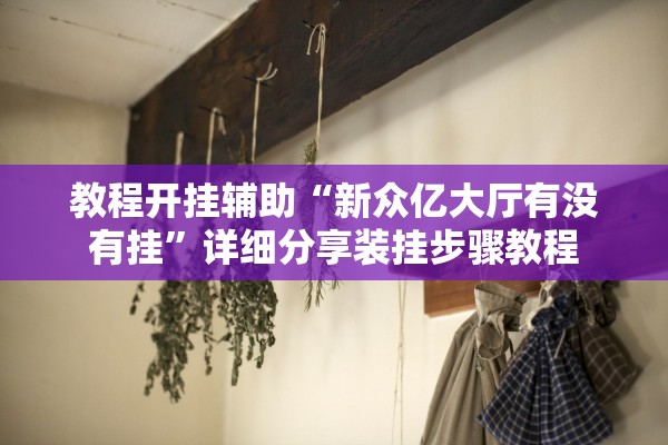 教程开挂辅助“新众亿大厅有没有挂”详细分享装挂步骤教程