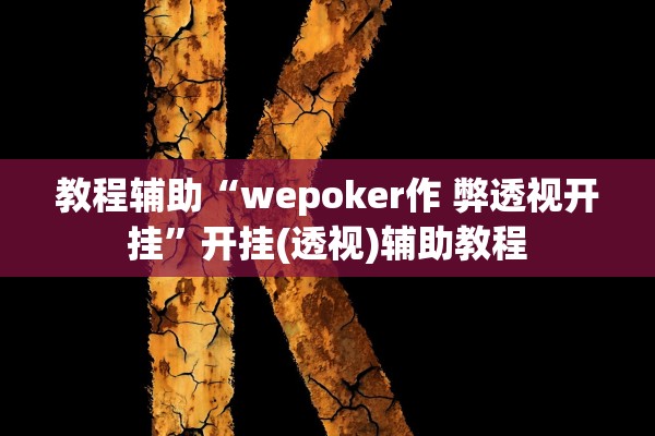 教程辅助“wepoker作 弊透视开挂”开挂(透视)辅助教程