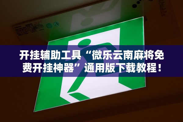 开挂辅助工具“微乐云南麻将免费开挂神器”通用版下载教程！