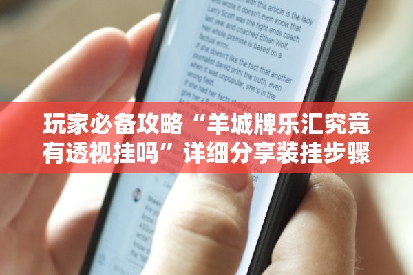 玩家必备攻略“羊城牌乐汇究竟有透视挂吗”详细分享装挂步骤教程