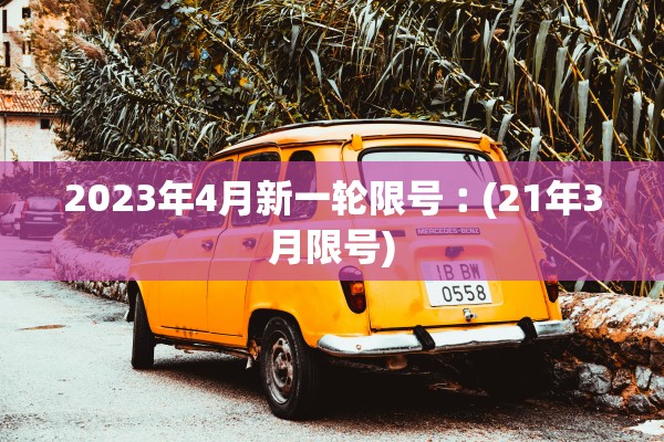 2023年4月新一轮限号︰(21年3月限号)