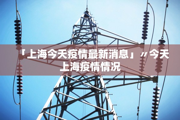 「上海今天疫情最新消息」〃今天上海疫情情况