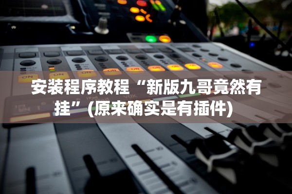 安装程序教程“新版九哥竟然有挂”(原来确实是有插件) 