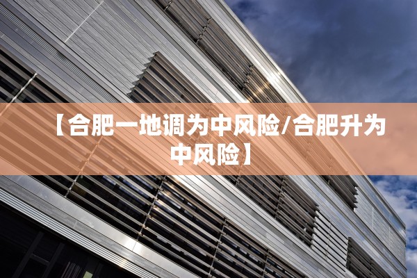【合肥一地调为中风险/合肥升为中风险】