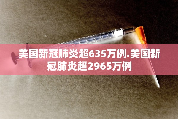 美国新冠肺炎超635万例.美国新冠肺炎超2965万例