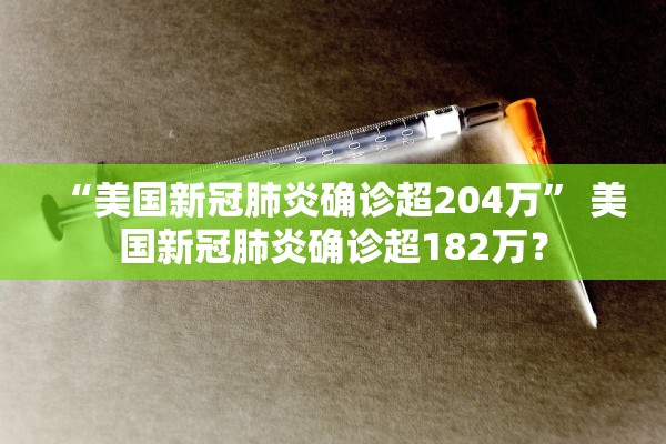 “美国新冠肺炎确诊超204万” 美国新冠肺炎确诊超182万？