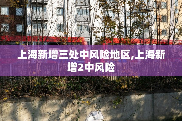 上海新增三处中风险地区,上海新增2中风险
