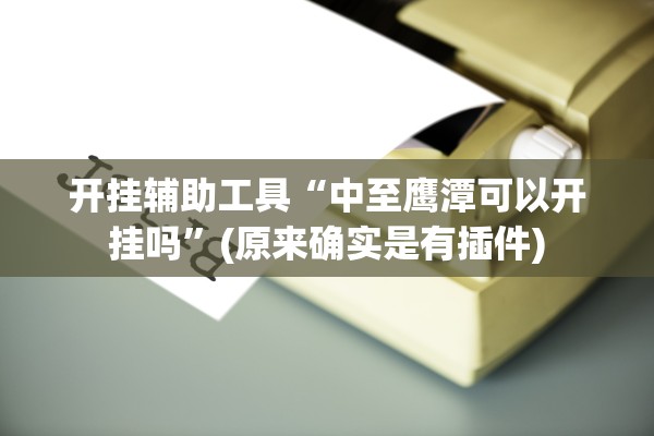 开挂辅助工具“中至鹰潭可以开挂吗”(原来确实是有插件)