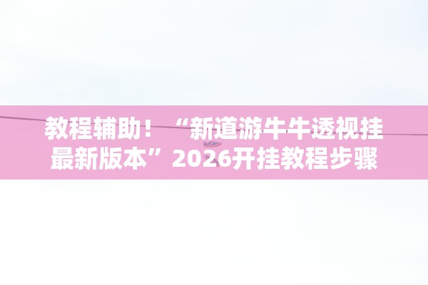 教程辅助！“新道游牛牛透视挂最新版本”2026开挂教程步骤