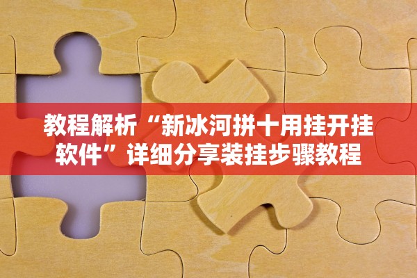 教程解析“新冰河拼十用挂开挂软件”详细分享装挂步骤教程
