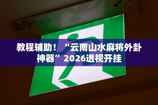 教程辅助！“云南山水麻将外卦神器	”2026透视开挂