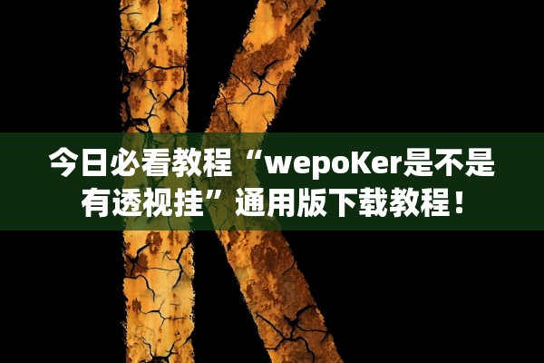 今日必看教程“wepoKer是不是有透视挂”通用版下载教程！