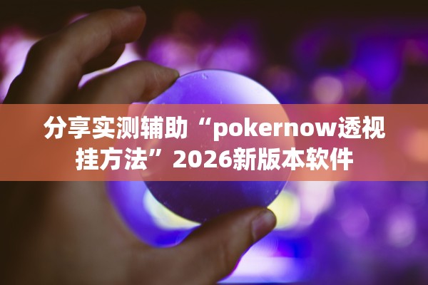 分享实测辅助“pokernow透视挂方法	”2026新版本软件