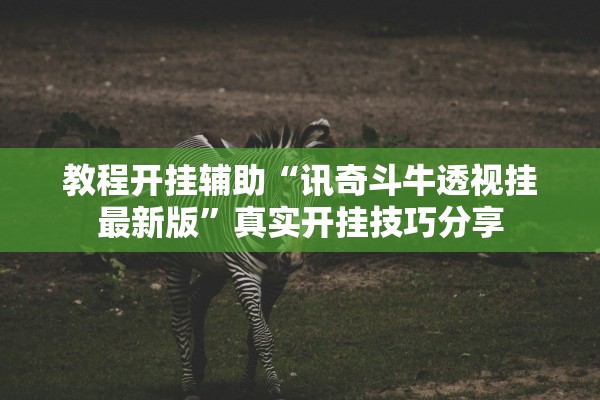 教程开挂辅助“讯奇斗牛透视挂最新版	”真实开挂技巧分享