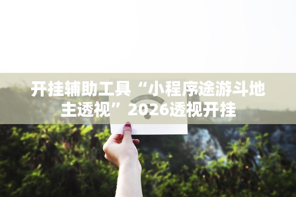 开挂辅助工具“小程序途游斗地主透视”2026透视开挂