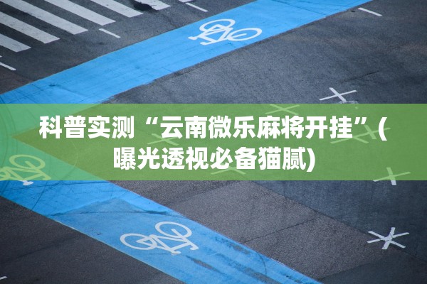 科普实测“云南微乐麻将开挂”(曝光透视必备猫腻)