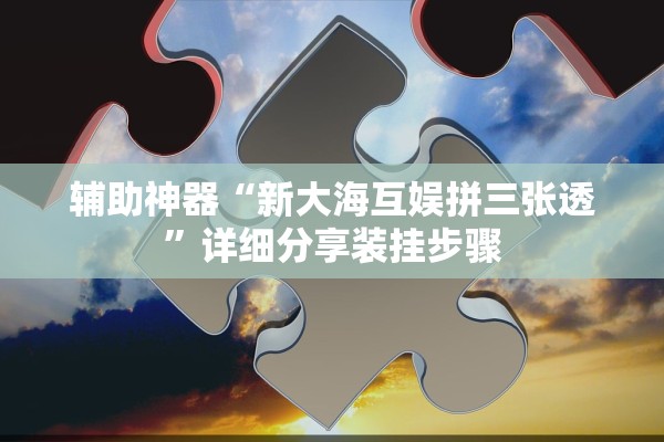 辅助神器“新大海互娱拼三张透”详细分享装挂步骤