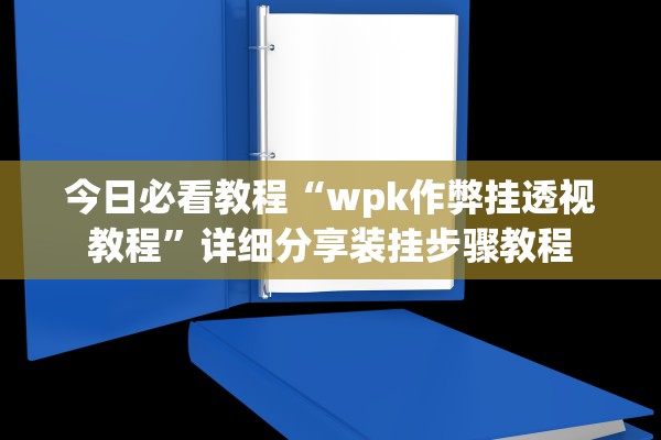今日必看教程“wpk作弊挂透视教程”详细分享装挂步骤教程