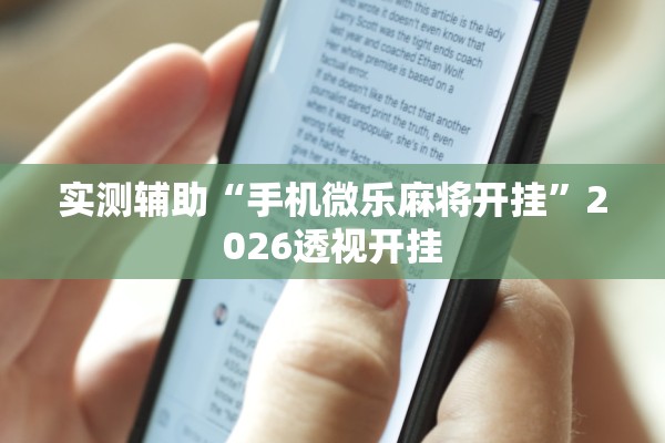 实测辅助“手机微乐麻将开挂”2026透视开挂