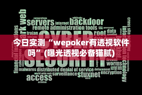 今日实测“wepoker有透视软件吗”(曝光透视必备猫腻)