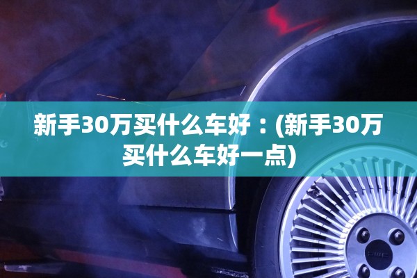 新手30万买什么车好︰(新手30万买什么车好一点) 新手30万买什么车好︰(新手30万买什么车好一点)