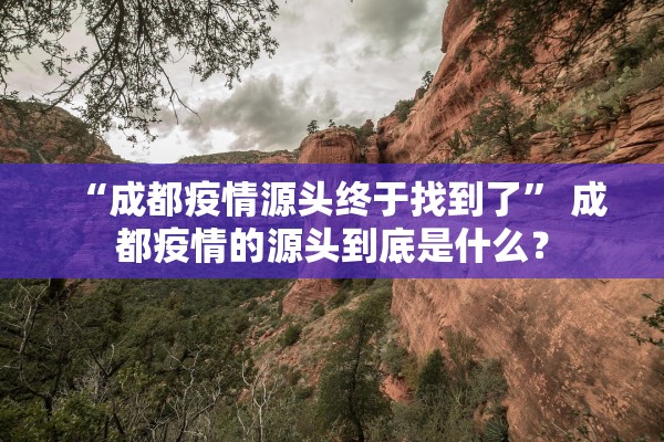“成都疫情源头终于找到了” 成都疫情的源头到底是什么？