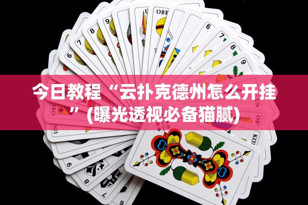 今日教程“云扑克德州怎么开挂”(曝光透视必备猫腻)