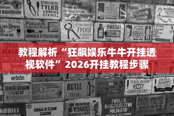 教程解析“狂飙娱乐牛牛开挂透视软件	”2026开挂教程步骤