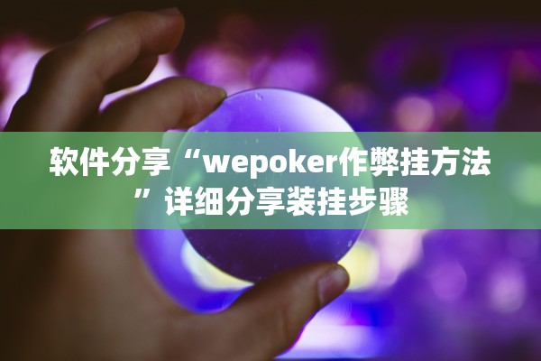 软件分享“wepoker作弊挂方法	”详细分享装挂步骤